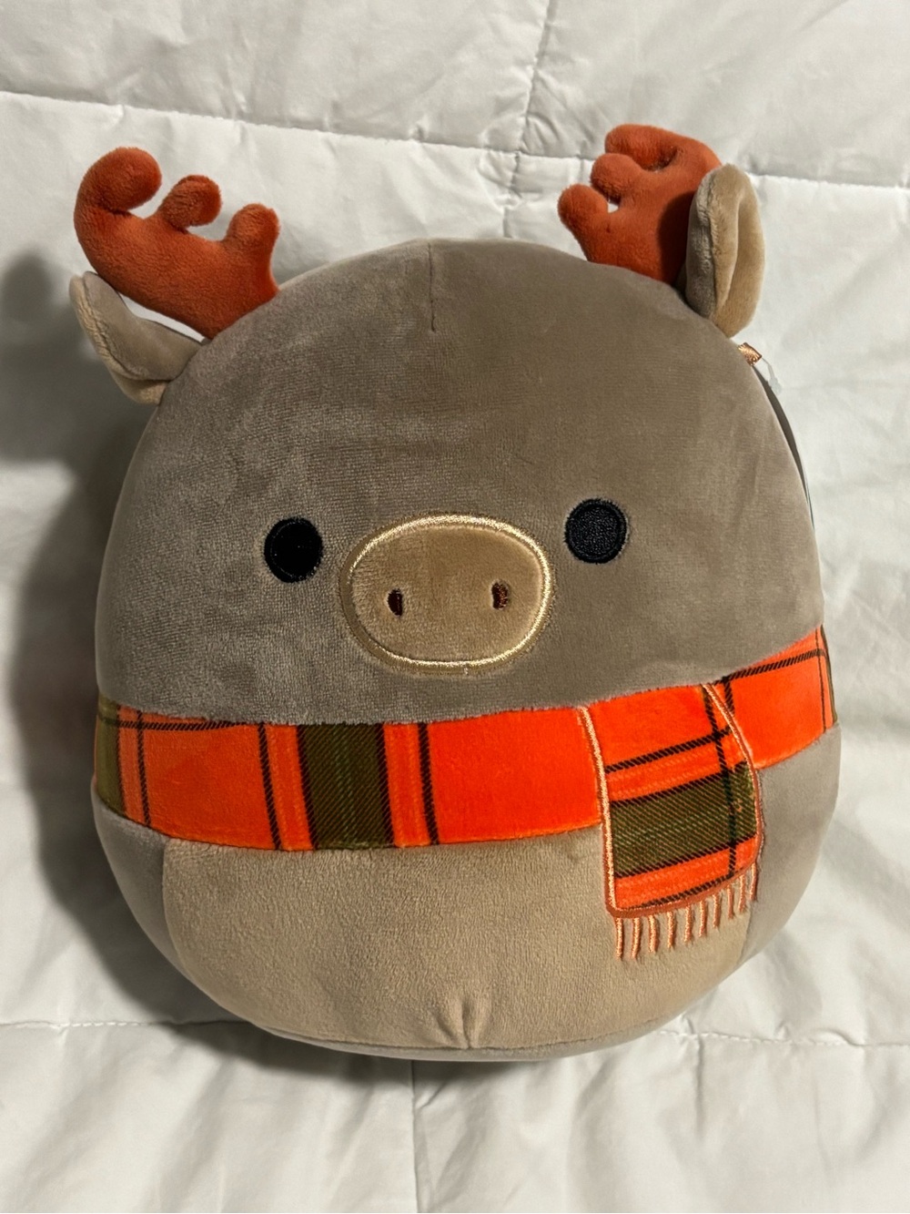 🦌 Plush Squishmallow Patterson the Reindeer 🦌 - with Orange Scarf